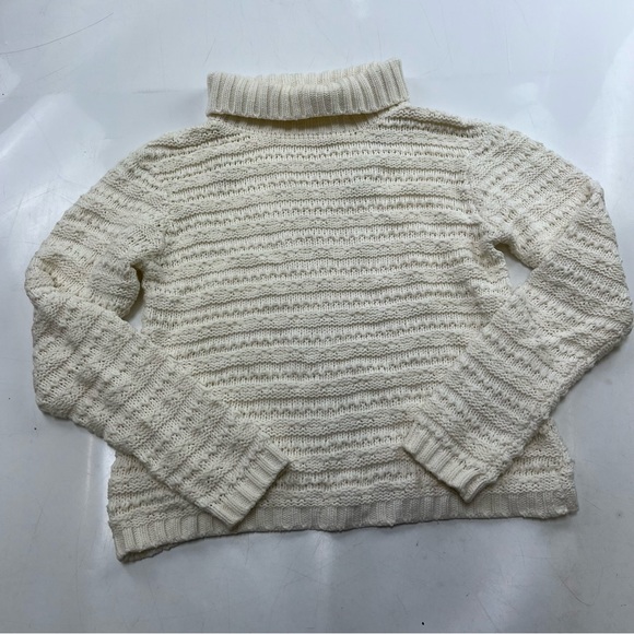 some days lovin women’s white beige turtleneck sweater S L116-15 - Picture 3 of 5